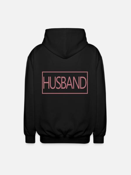 Husband Matching Engagement Wedding Honeymoon - Unisex Hooded Jacket - black