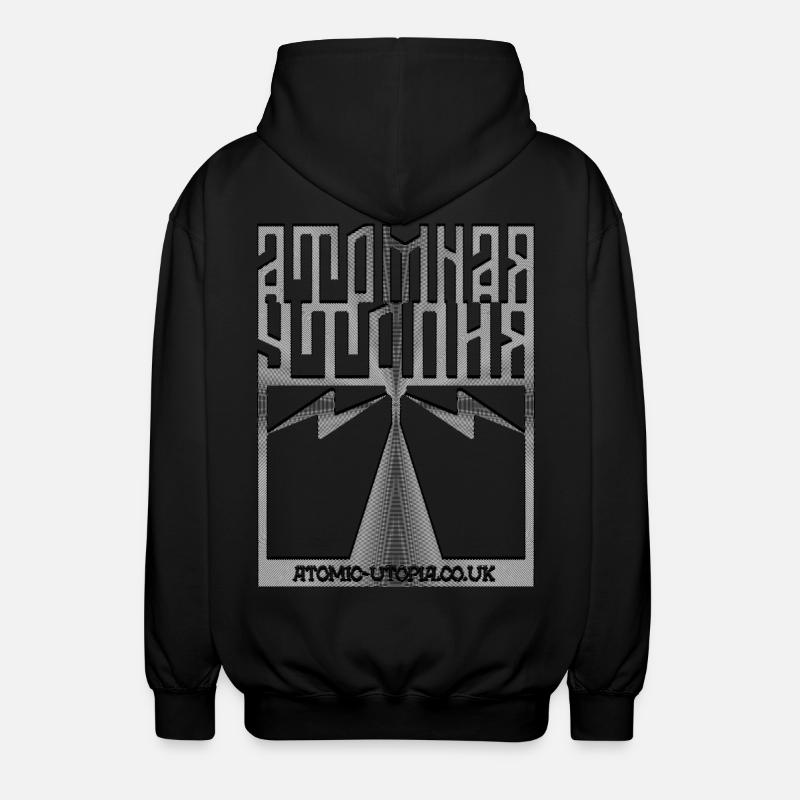 Atomic Utopia - Grey Line Promo - Unisex Hooded Jacket - black