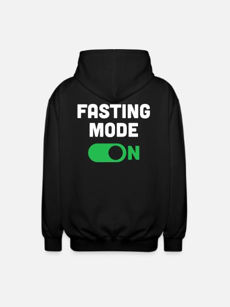Fasting Mode On - Unisex Hooded Jacket - black