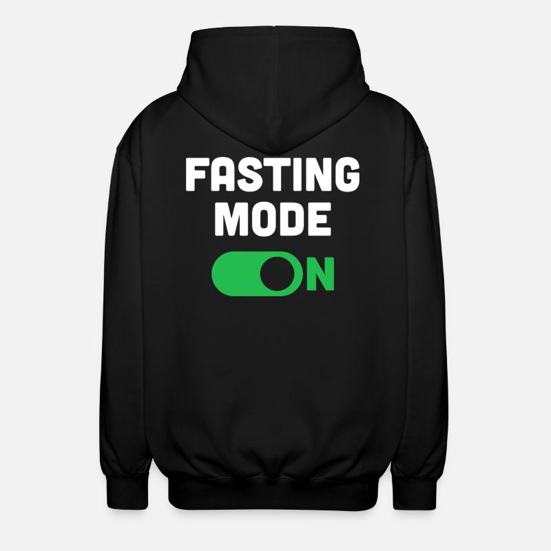 Fasting Mode On - Unisex Hooded Jacket - black