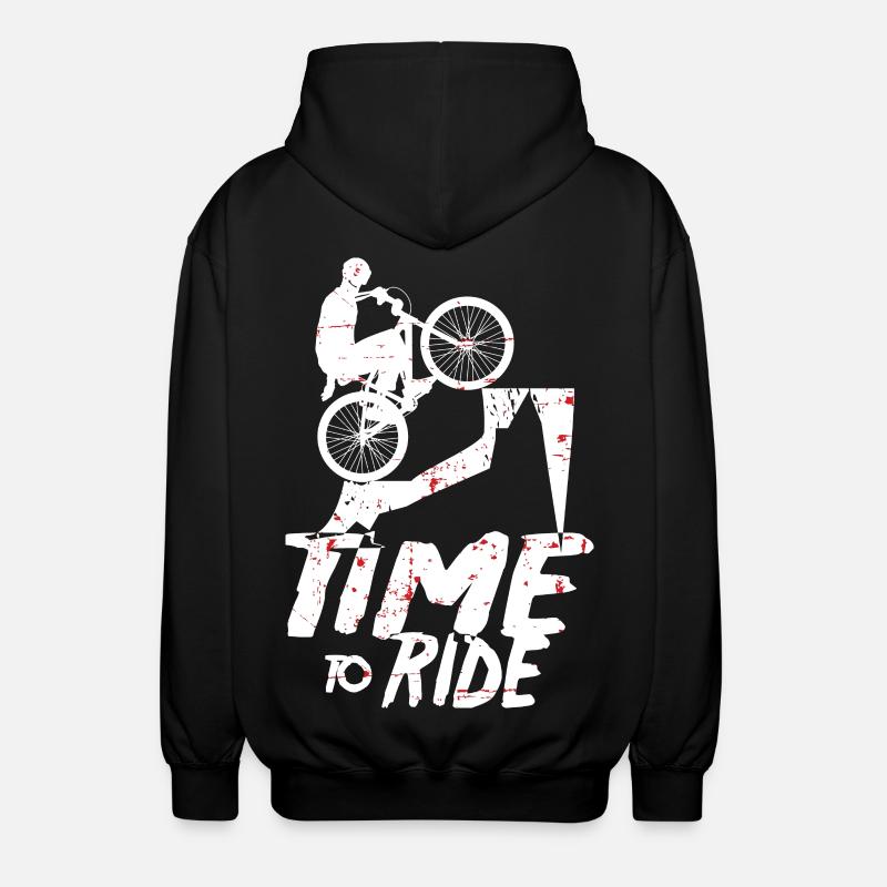 Mountain bikers - Unisex Hooded Jacket - black