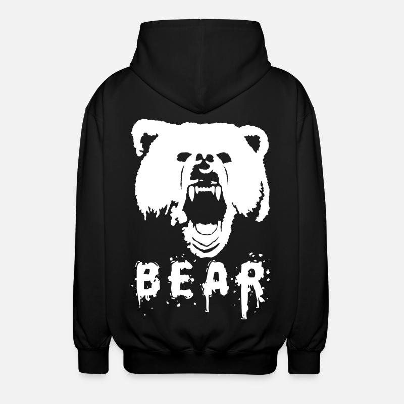 Bär - Unisex Kapuzenjacke - Schwarz