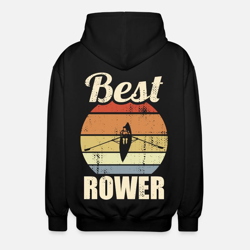 Lustiger Ruderer - Unisex Kapuzenjacke - Schwarz