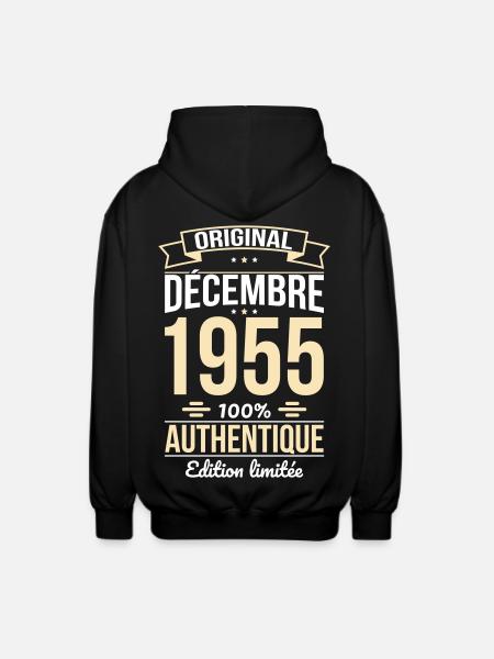 70th Anniversary - Original - December 1955 - Unisex Hooded Jacket - black