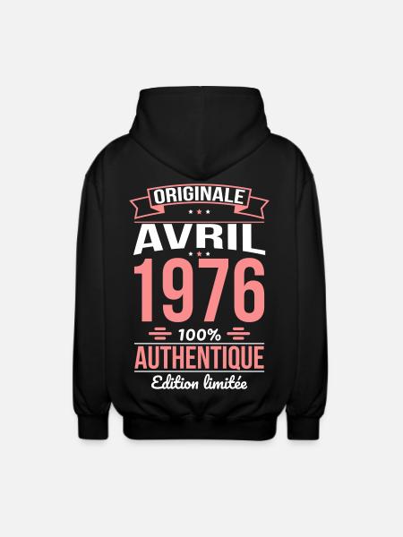 50th Anniversary - Original - April 1976 - Unisex Hooded Jacket - black