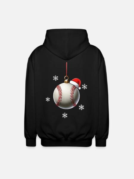 FROHE WEIHNACHTEN BASEBALL - Unisex Kapuzenjacke - Schwarz