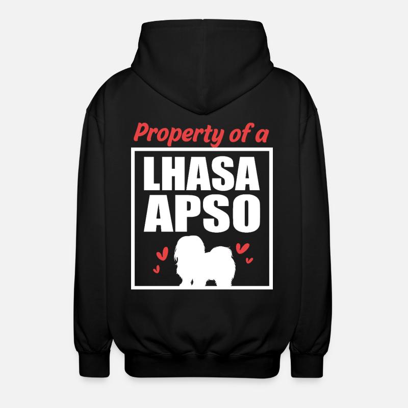 Chien Lhassa Apso - Veste à capuche unisexe - noir