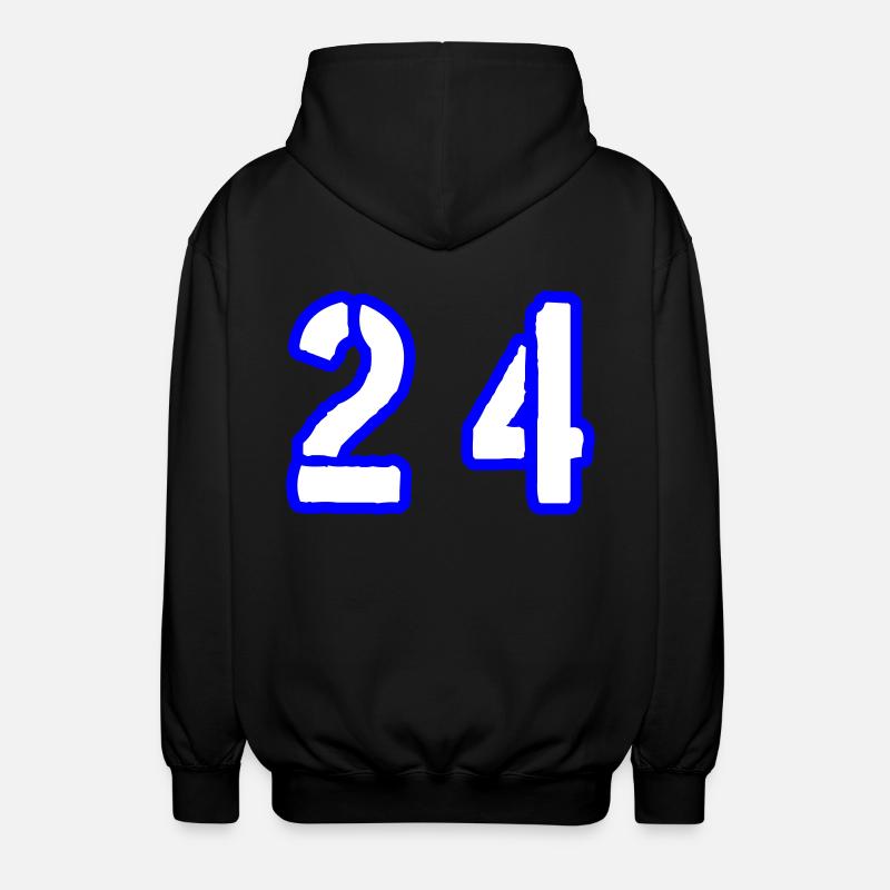 24 Symbole numérique - Veste à capuche unisexe - noir