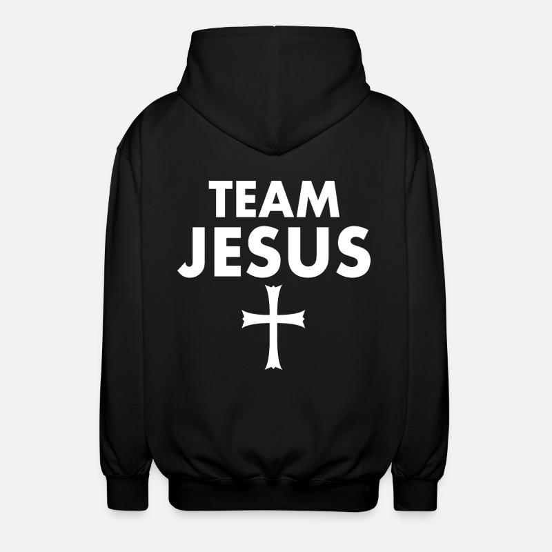 Team jesus cross - Unisex Hooded Jacket - black