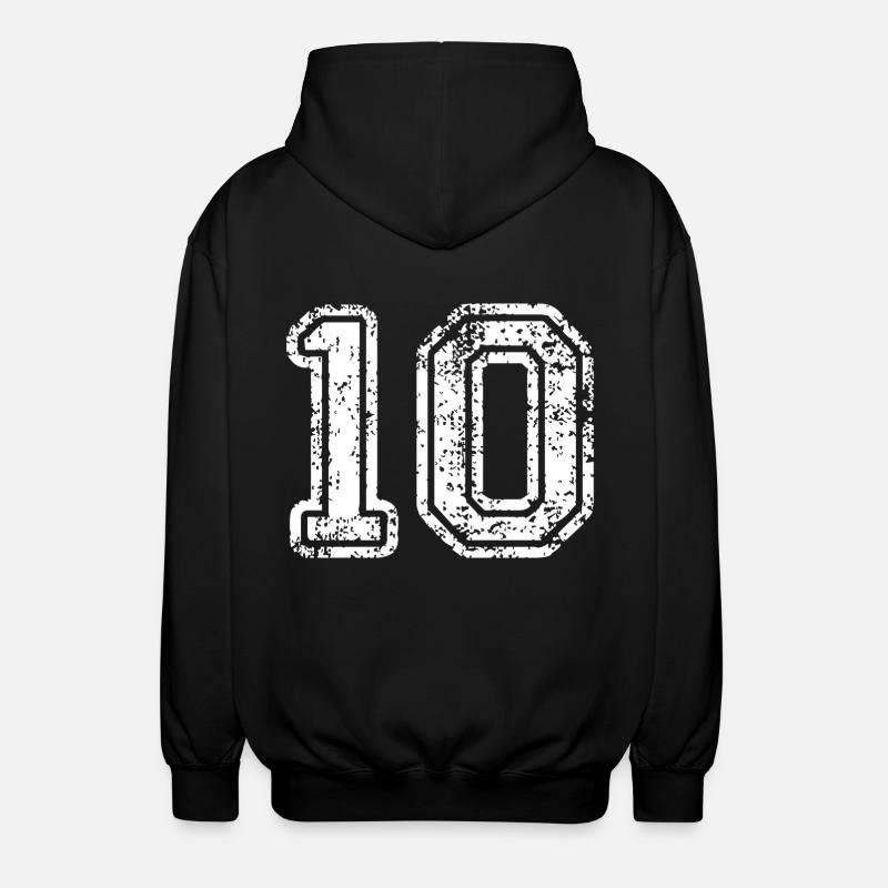 10 - Unisex Kapuzenjacke - Schwarz