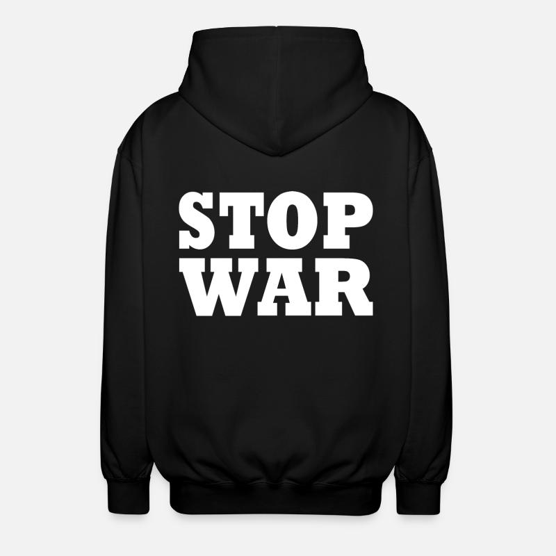 Stop war - Veste à capuche unisexe - noir