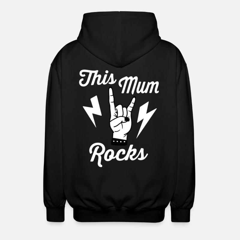 Diese Mama rockt - Unisex Kapuzenjacke - Schwarz