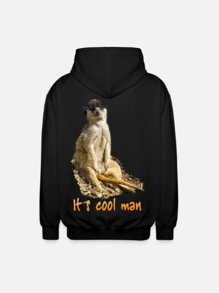 It´s cool man - Unisex Kapuzenjacke - Schwarz