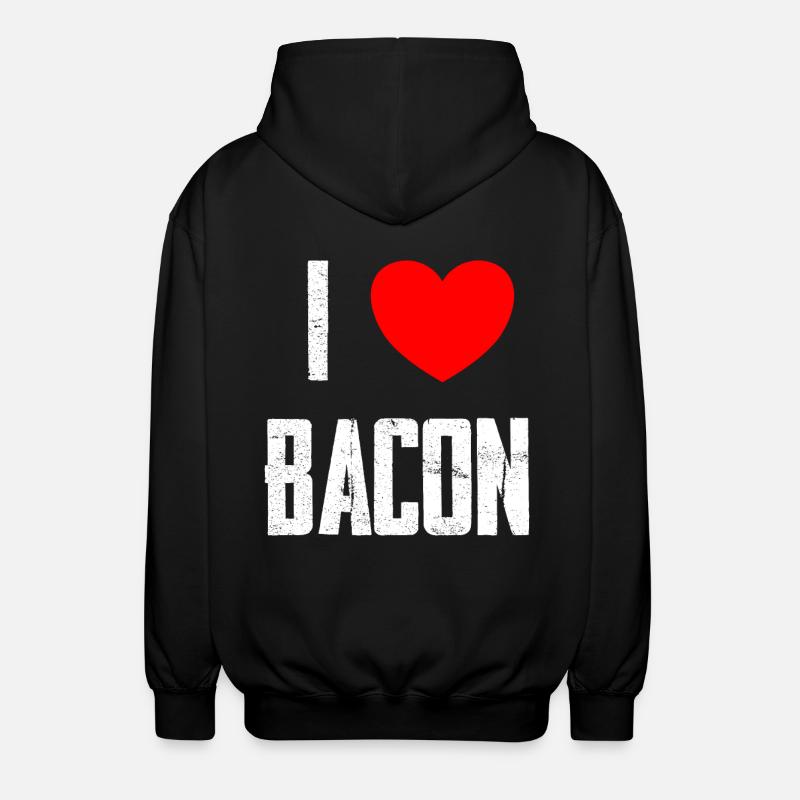 J’adore le bacon - Veste à capuche unisexe - noir
