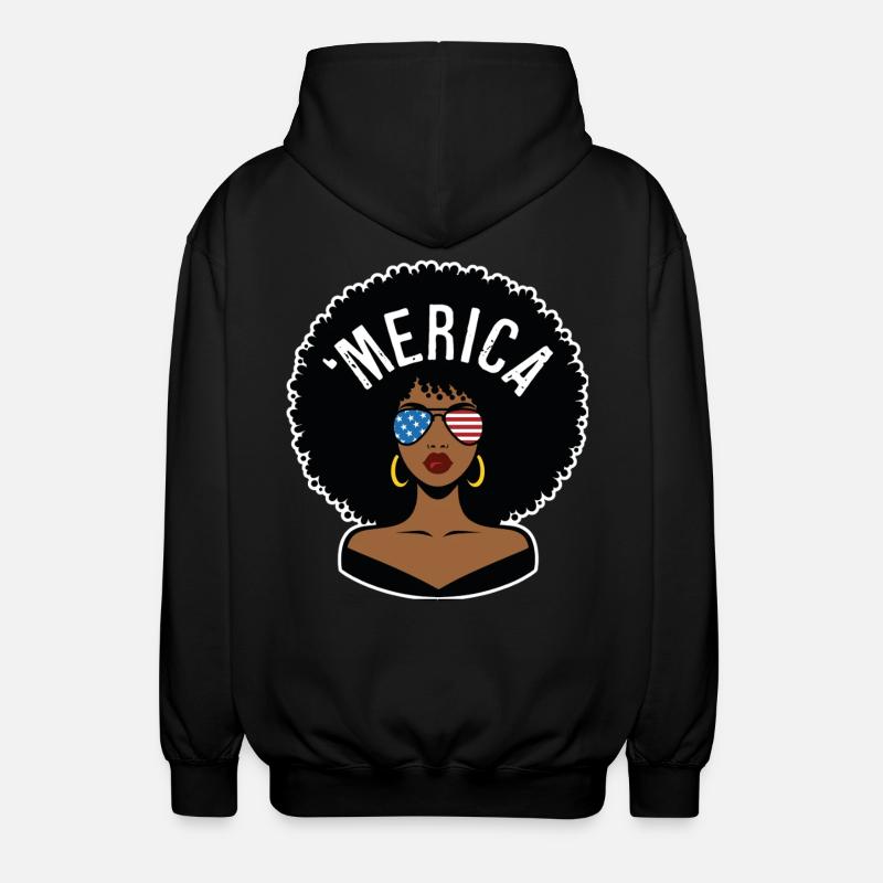'merica Afro - Veste à capuche unisexe - noir