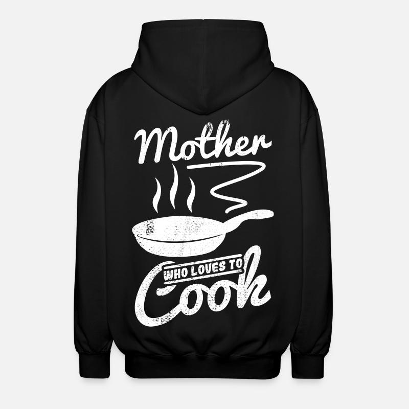 Mutter die gerne kocht - Unisex Kapuzenjacke - Schwarz