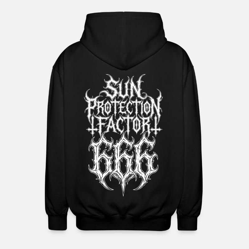 Sun Protection Factor 666 - Unisex Hooded Jacket - black
