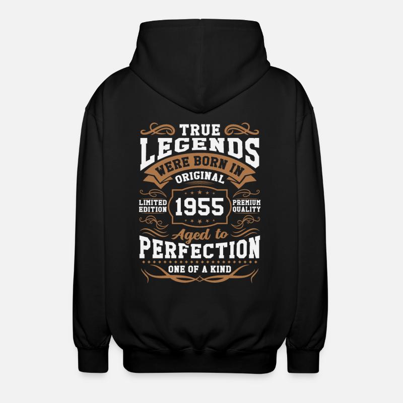 Légendes nées en 1955 - Veste à capuche unisexe - noir