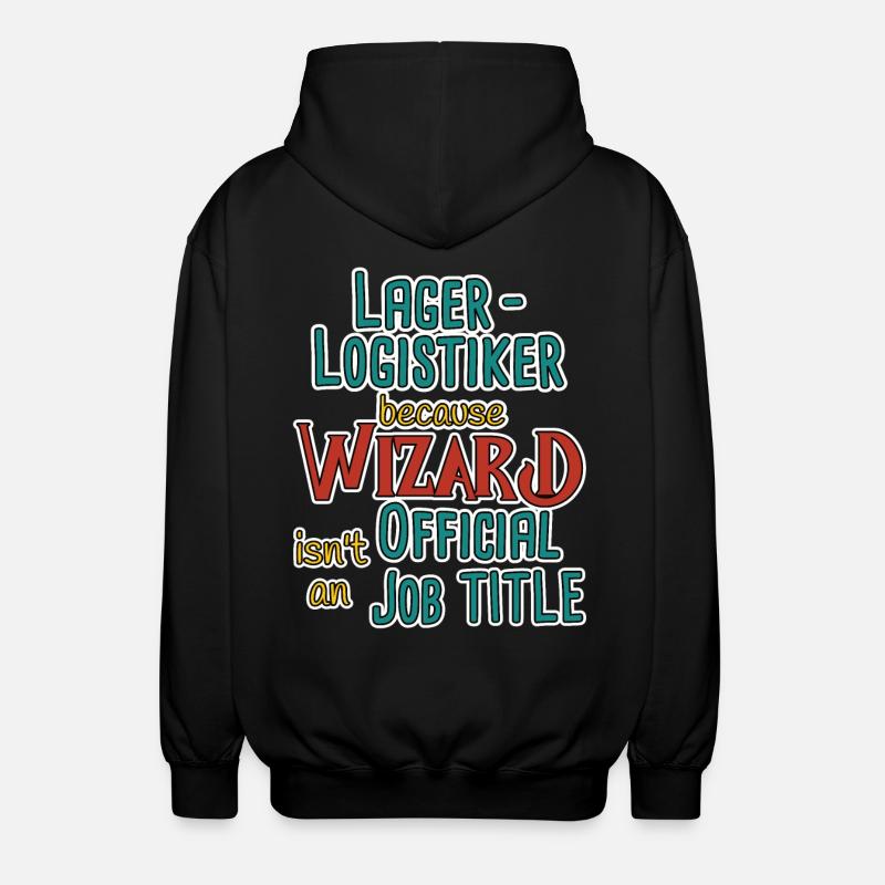 Warehouse Logistician Wizard - Unisex Hooded Jacket - black