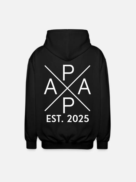 Tata 2025 Tata 2025 Tata od 2025 Tata zał. 2025 - Rozpinana bluza z kapturem unisex - czarny