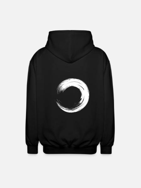 circle - Unisex Hooded Jacket - black