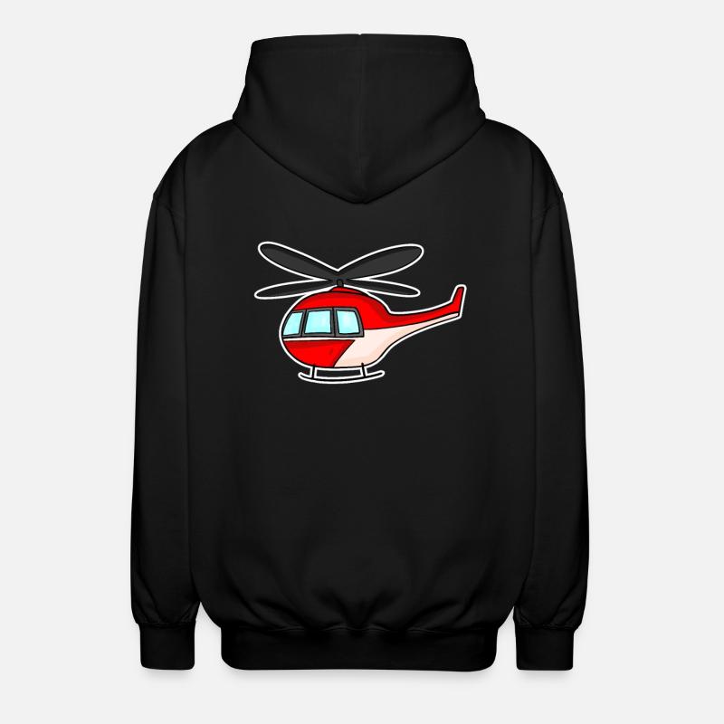 Hélicoptères de pompiers - Veste à capuche unisexe - noir
