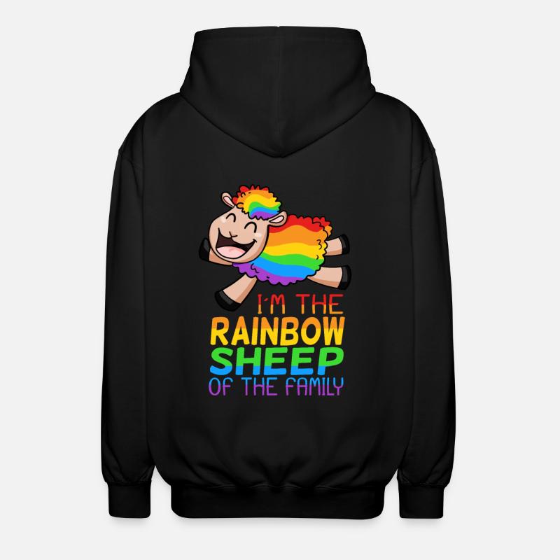 LGBT mouton mignon - Veste à capuche unisexe - noir
