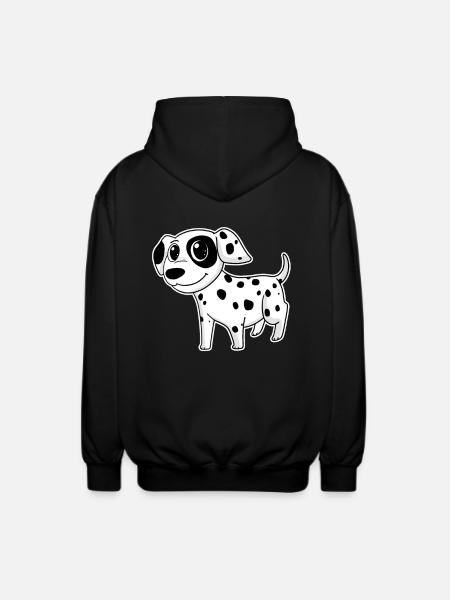 Dalmatian dog dog - Unisex Hooded Jacket - black
