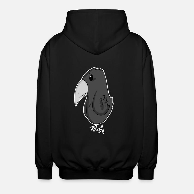 Crow - Unisex Hooded Jacket - black