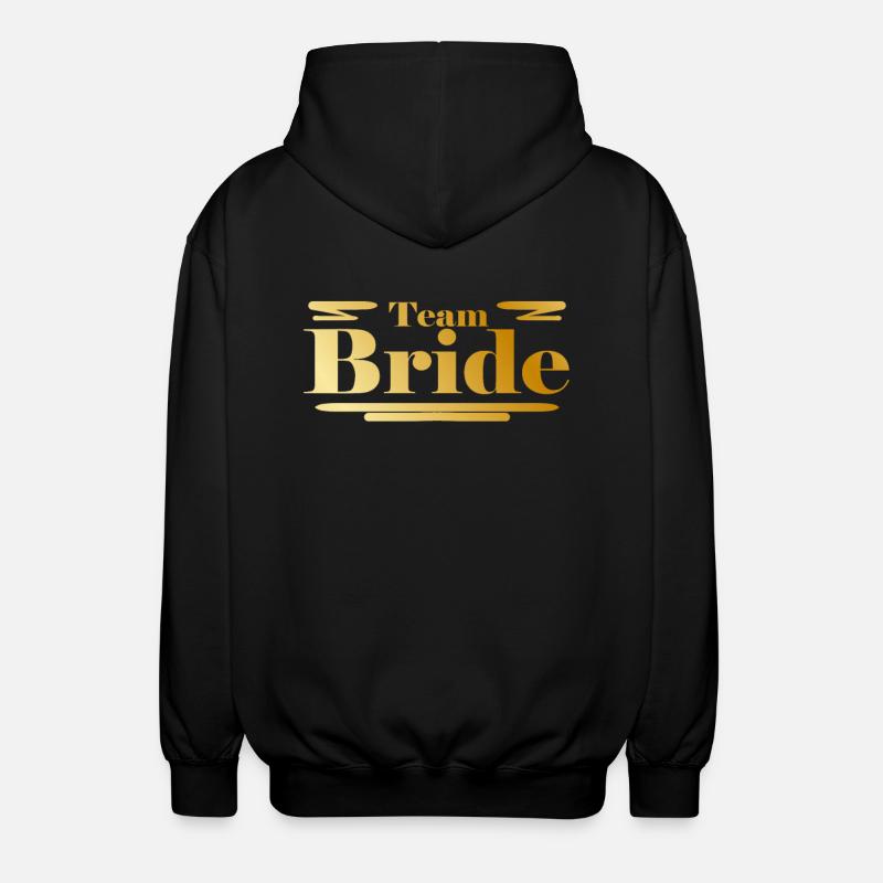 Team Bride Gold - Unisex Kapuzenjacke - Schwarz