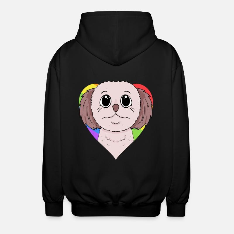 Shih Tzu Chien - Veste à capuche unisexe - noir