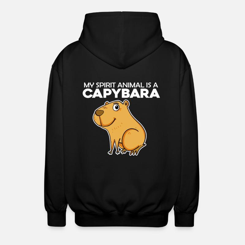 Capybara Wasserschwein - Veste à capuche unisexe - noir