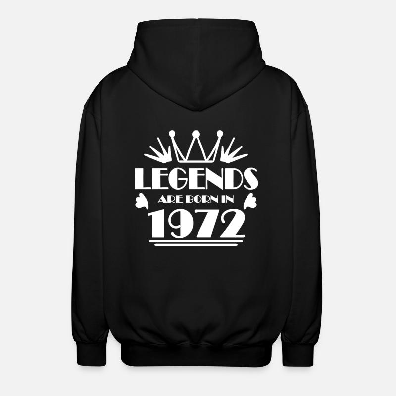 1972 - Né en 1972 - Veste à capuche unisexe - noir