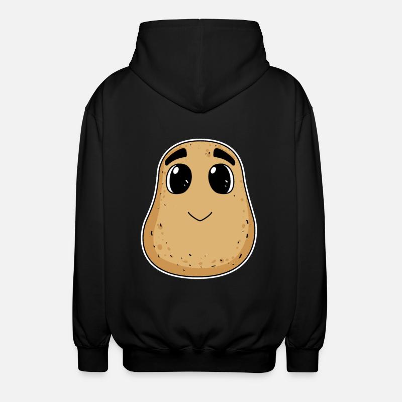 Potato motif - Unisex Hooded Jacket - black