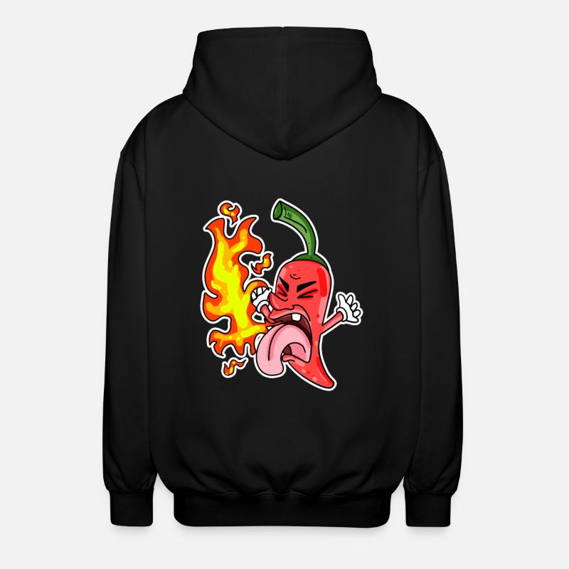Piment - piments forts - Veste à capuche unisexe - noir
