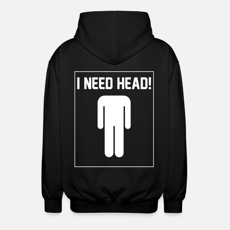 I need Head - Unisex Kapuzenjacke - Schwarz