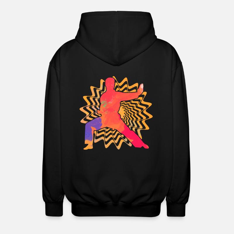 Wing Chun Kung Fu - Veste à capuche unisexe - noir