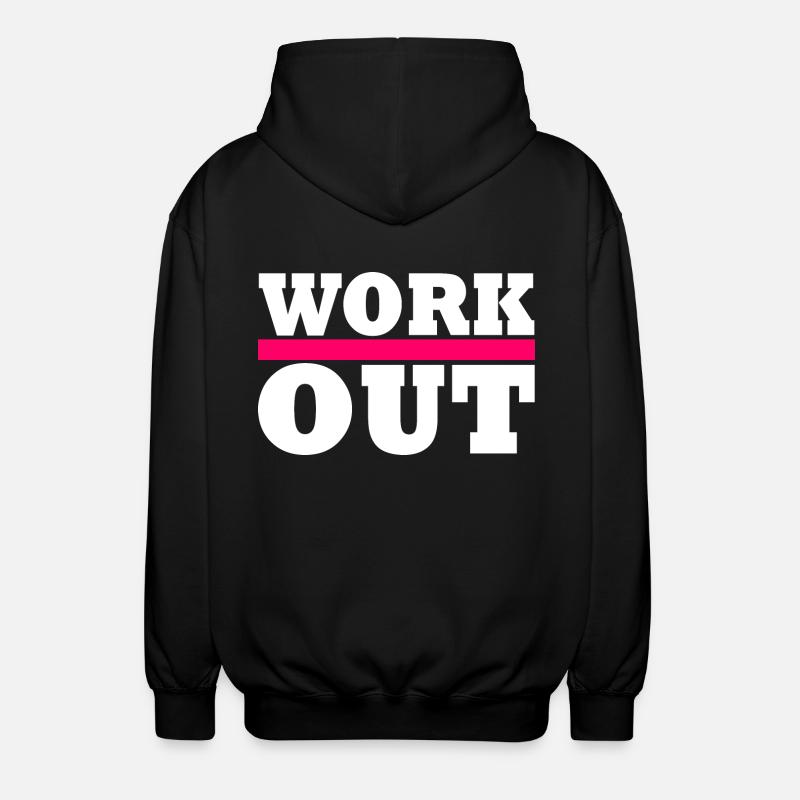 Workout - Unisex Kapuzenjacke - Schwarz