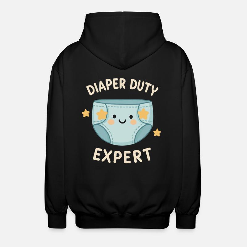 Diaper change pro - Unisex Hooded Jacket - black