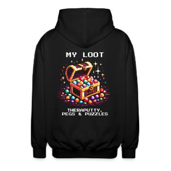 ergothérapie Loot Therapy Putty Puzzles Retro - Veste à capuche unisexe - noir - Dos - AI Model Male 185 light (185cm)