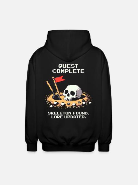 Skeleton found | Archaeology History - Unisex Hooded Jacket - black