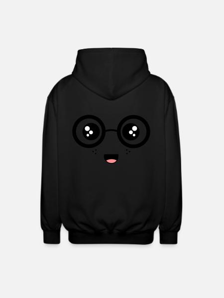 Nerdy Face - Unisex Kapuzenjacke - Schwarz