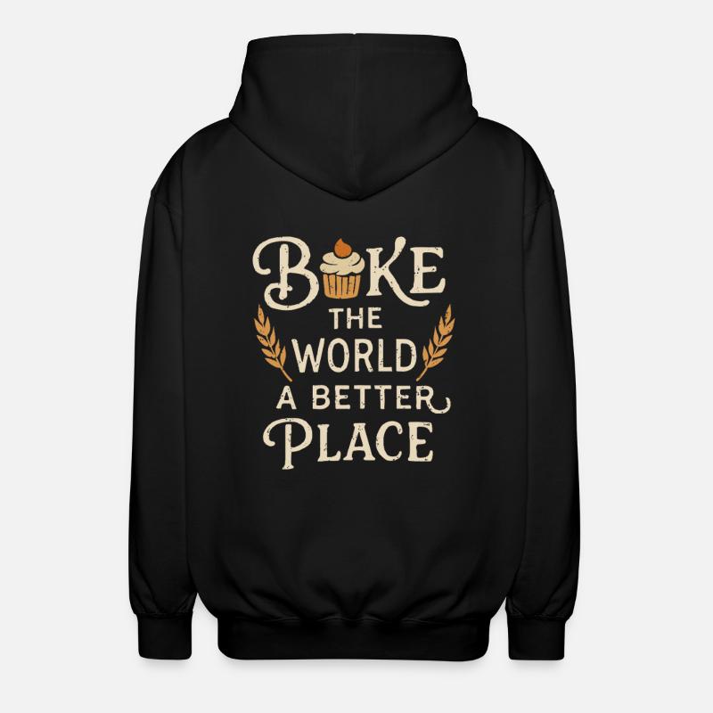 Back dich glücklich! - Unisex Kapuzenjacke - Schwarz