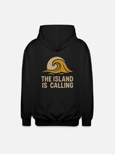 Die Insel ruft - Unisex Kapuzenjacke - Schwarz