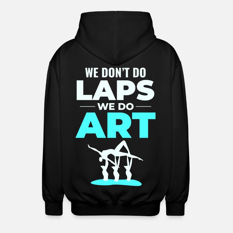 Dance Acrobat Illustration Synchronized Swimming - Unisex Hooded Jacket - black