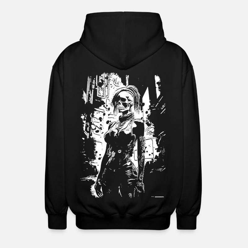 Skull Face Urbanheld - Unisex Kapuzenjacke - Schwarz