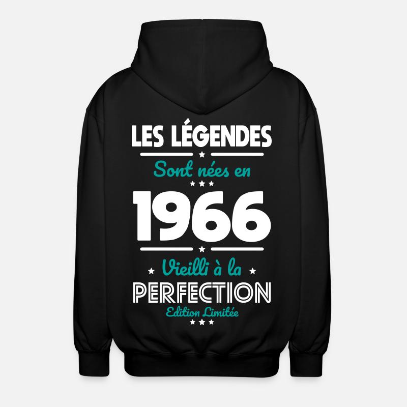 1966 – Legends – Perfekt gereift - Unisex Kapuzenjacke - Schwarz