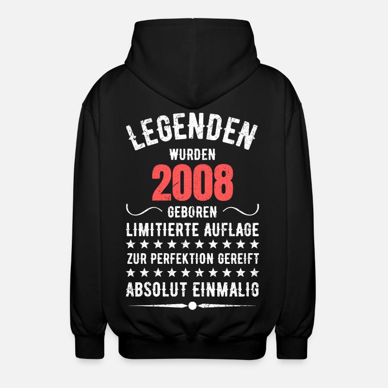 Édition Limitée 2007 18ème Cadeau d’Anniversaire - Veste à capuche unisexe - noir