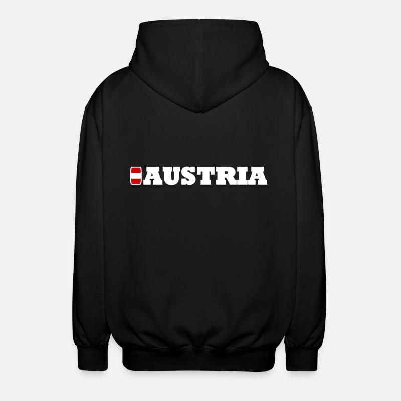 Austria / Austria - Unisex Hooded Jacket - black