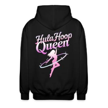 Dance Hoop Girl Dancer Hoop - Unisex Hooded Jacket - black - Back - AI Model Male 185 light (185cm)